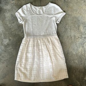 🤍🤍 Anthropologie White T-Shirt Dress with Mesh Detail Skirt 🤍🤍